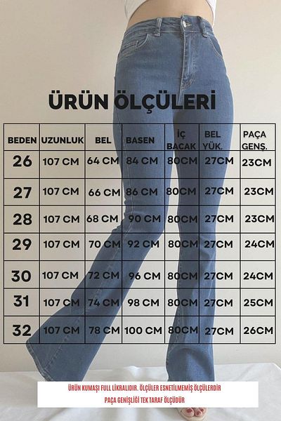 İstangül Butik Blugi cu picioare evazate din Lycra