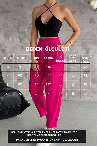 İstangül Butik Balloon Sleeve Back Elastic Trousers