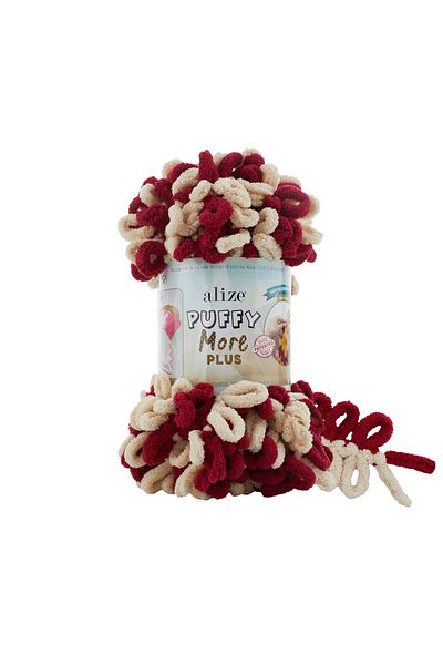 Alize 2 Pcs Puffy More Plus Hand Knitting Floss, Finger Knitting Floss (2 x 250 Grams) 8011