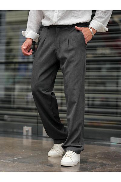Tarz Cool Men's Pleated Classic Baggy Pants