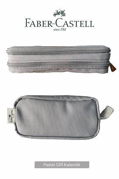 Faber Castell Pastel Gray Double Eyed Pencil Case
