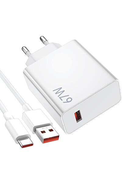 ALKILIÇ 67 Watt Type-c Hızlı Şarj Aleti Turbo Göstergeli Tüm Mi Redmi Modellerle Uyumludur