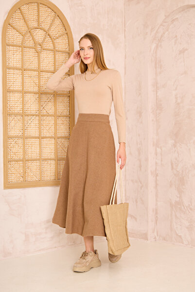 Yıldızistan Women's Midi Length Slim Fit Stitched Fabric High Waist Pocket Ki...