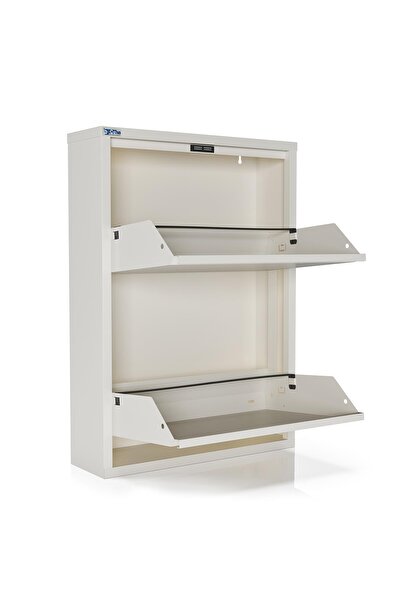 Ceha 2'li Metal Ayakkabılık - Beyaz