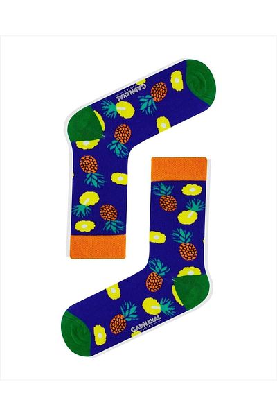 CARNAVAL SOCKS Цветни чорапи с шарка на ананас