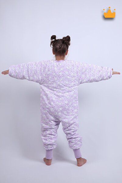 Babyhola 2.5 Tog Premium Kalite Kalın Elyaf Dolgulu Uzun Kollu 2-9 Yaş Kız Erkek Çocuk Uyku Tulumu