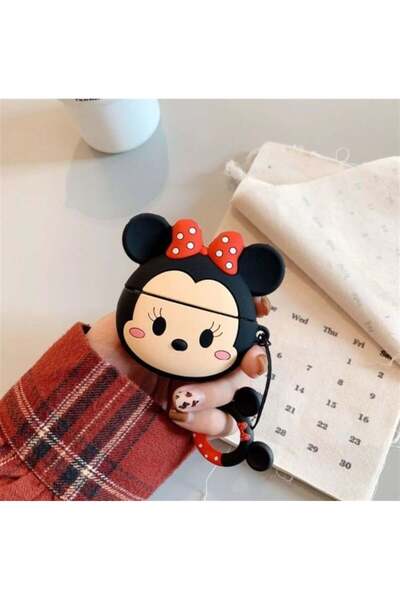 Tasarım 3. Nesil Uyumlu Koruyucu Bluetooth Kulaklık Kılıfı Minnie Mouse Figürlü