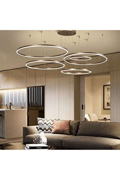 ZR AYDİNLATMA Zr Aydınlatma Siyah Çember Ø40,60,80,100,120cm, 4000k Işık, Kum...