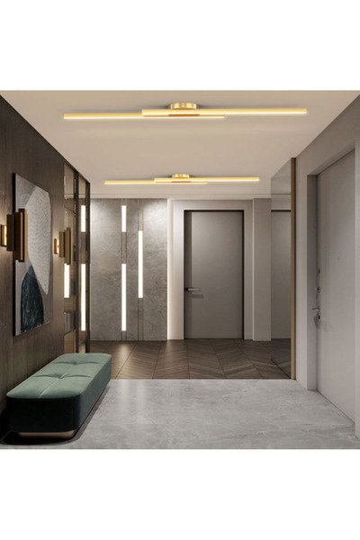 ZR AYDİNLATMA Gold Eskitme 100cm 4000k Işık, Kumandalı, Led Tavan Lambası