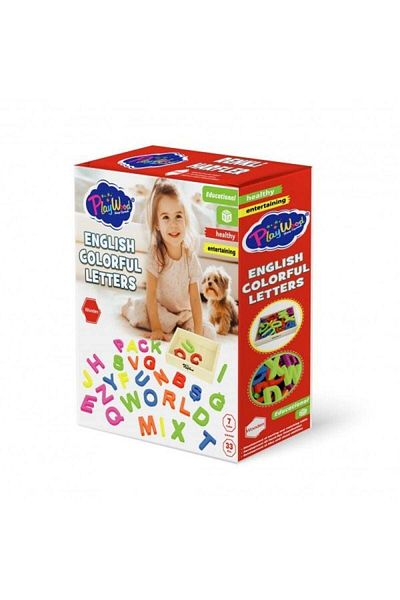 Play Wood Playwood 402 Model Colored Wooden Case 33 Pieces Letters