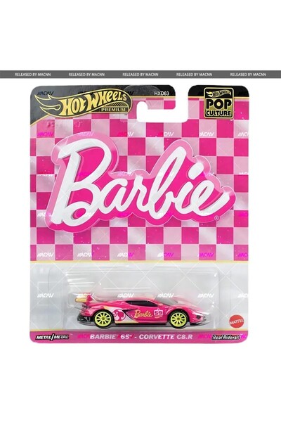 HOT WHEELS PREMİUM BARBİE CORVETTE MODEL ARABA DİECAST ARABA OYUNCAK ARABA