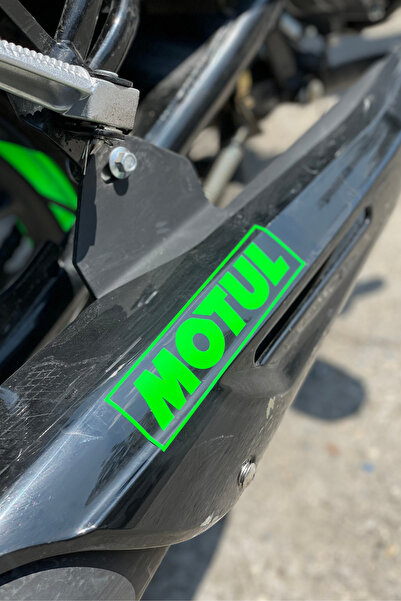 Banxtre Motor-Araba-Kask için Neon Yeşil Motul Sticker Etiket 12CMx3CM (1 Adet)