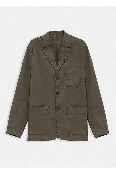 Boris Becker Χακί Χρώμα Μονό Γιακά Over Size Blazer Jacket