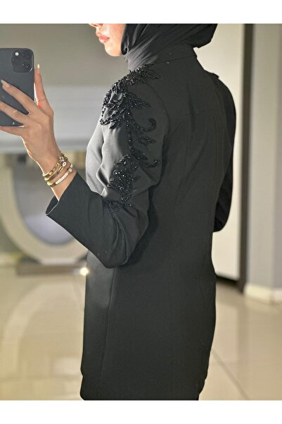 miaruj MİARUJ SHOULDERS BEAD EMBROIDERED JACKET