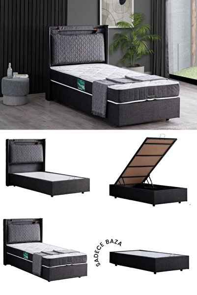Setay Zagreb Tek Kişilik Mdf Baza , Antrasit (Başlık-Yatak Hariç)