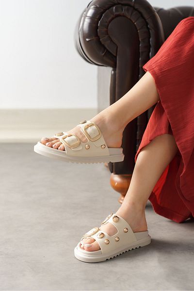 GOFFSHOES Γυναικείες Παντόφλες Ecole Buckle - Δερμάτινο δέρμα