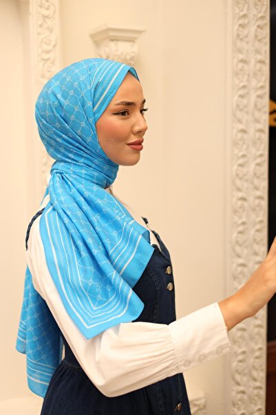 Silk Home Olinda Shawl 49005-10 - Blue and White