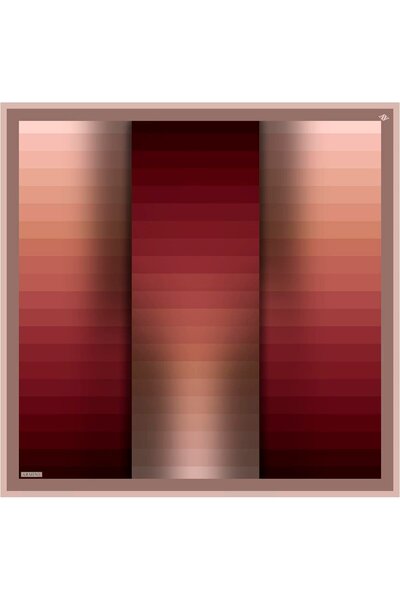 Armine Μπορντό Μεταξωτό Κασκόλ με Γεωμετρικό Σχέδιο 8904-01