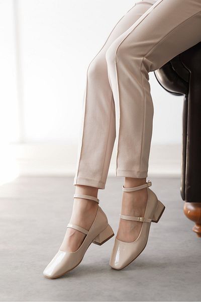 GOFFSHOES Pantofi Origo cu toc mic pentru femei - Piele lacuita