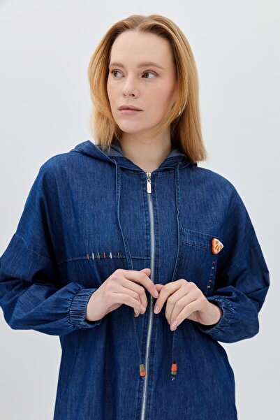 Nihan Kapşonlu Denim Giy-çık