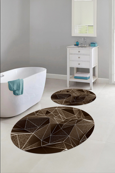 Napoli Home Σετ τουαλέτας με στάμπα με γεωμετρικό σχέδιο που πλένεται