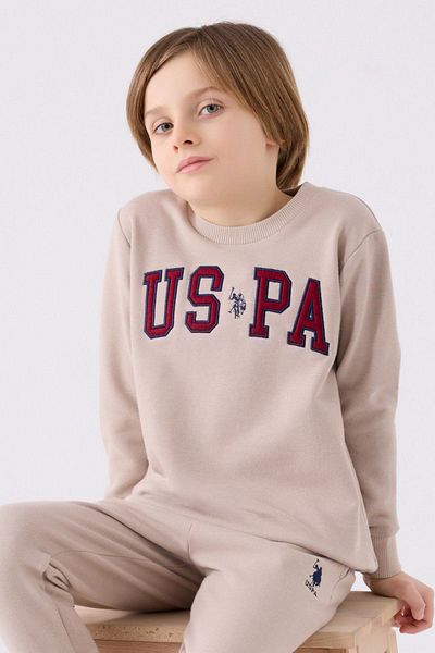 U.S. Polo Assn. Σετ Polo για αγόρι 4-15 ετών - Αδειοδοτημένο, Χρώμα άμμου