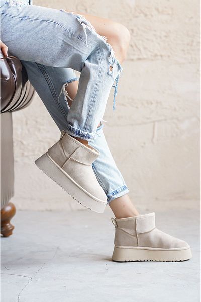 GOFFSHOES Γυναικείες κοντές μπότες Olympos Shearling - Ten Suede