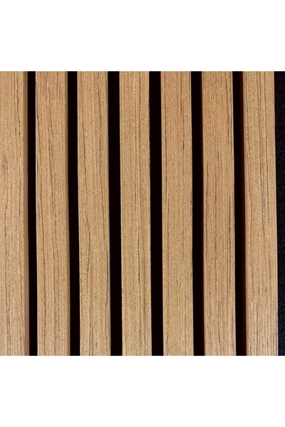 Şahan Art Deco Akustik Duvar Paneli / Teak / 1. Kalite Mdf / 1.Kalite Keçe