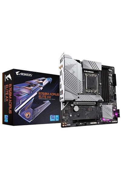 Gigabyte Aorus Elite Ax B760m - WiFi-6e DDR5 HDMI DP PCiE 16x V5.0 1700p MatX Motherboard