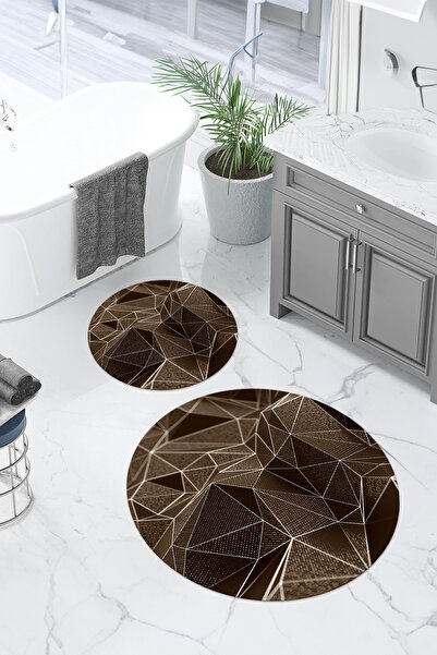 Napoli Home Σετ τουαλέτας με στάμπα με γεωμετρικό σχέδιο που πλένεται