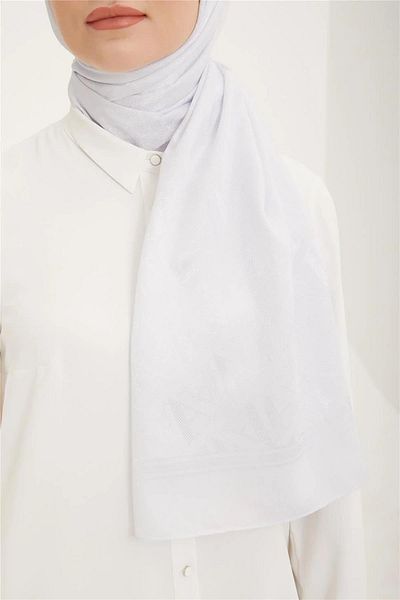 Armine Trend White A Logo Shawl 4-01