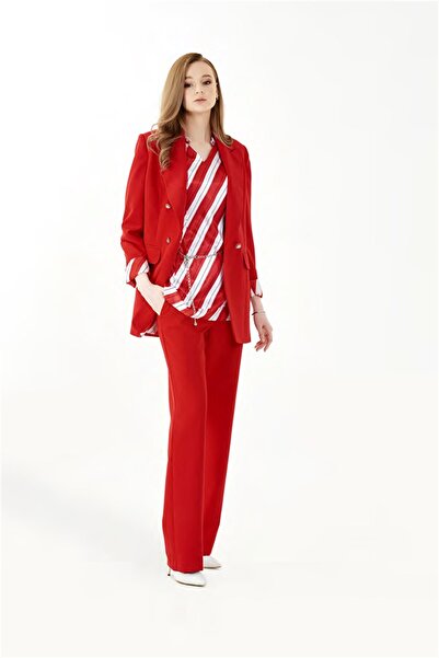 miaruj Üçgen Korsajlı Yüksek Bel Pantalon