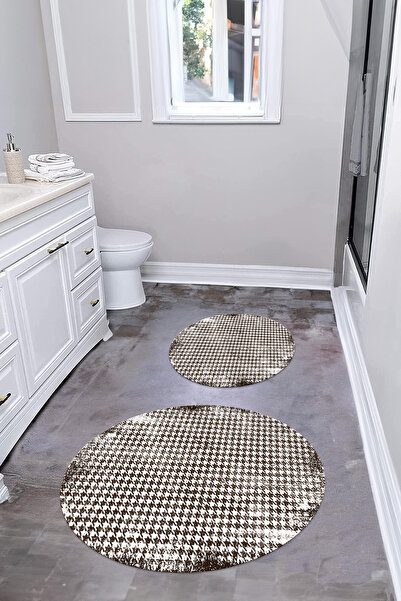 Napoli Home Ψηφιακό σετ τουαλέτας με τετράγωνο σχέδιο που πλένεται με λεπτομέ...