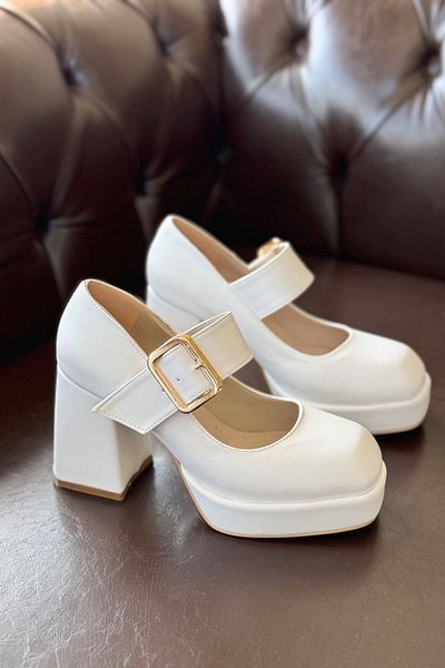 GOFFSHOES Pantofi cu toc pentru femei Romeo White Platform
