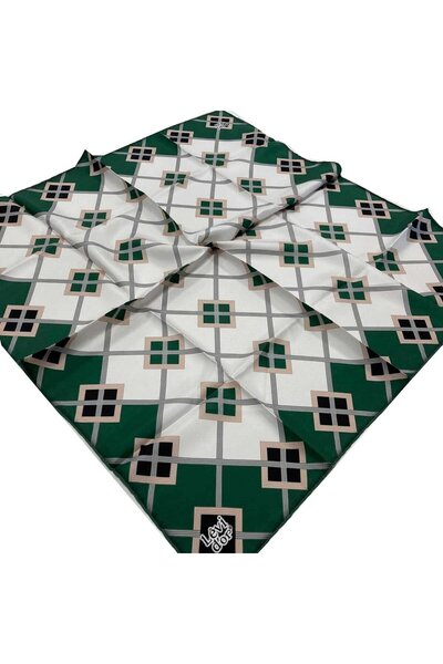 Levidor Μεταξωτό μαντήλι με πράσινο σχέδιο 22498 - 02