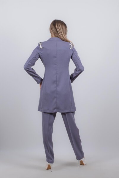 CLIO CLIO SHOULDERS Rhinestoned CREPE FABRIC SET