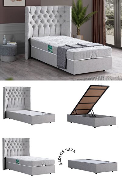 Setay Matilda Tek Kişilik Mdf Baza , Açık Gri (BAŞLIK-YATAK HARİÇ)