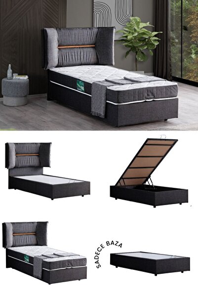 Setay Lizbon Tek Kişilik Mdf Baza , Antrasit (Başlık-Yatak Hariç)