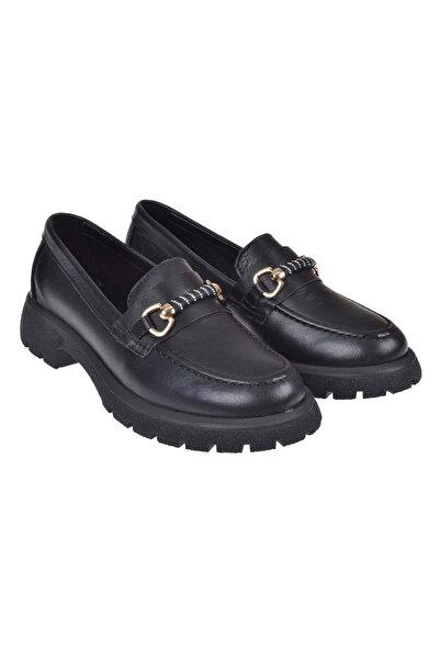 pullman Divadonna Genuine Leather Loafer Women's Shoes Bl-4259 Black