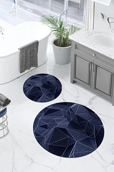 Napoli Home Σετ τουαλέτας με στάμπα με γεωμετρικό σχέδιο που πλένεται