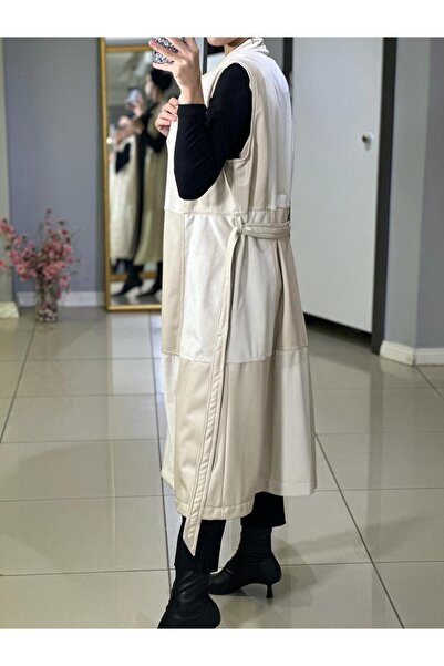 Moodbasic LARGE SIZE LEATHER DETAILED VEST