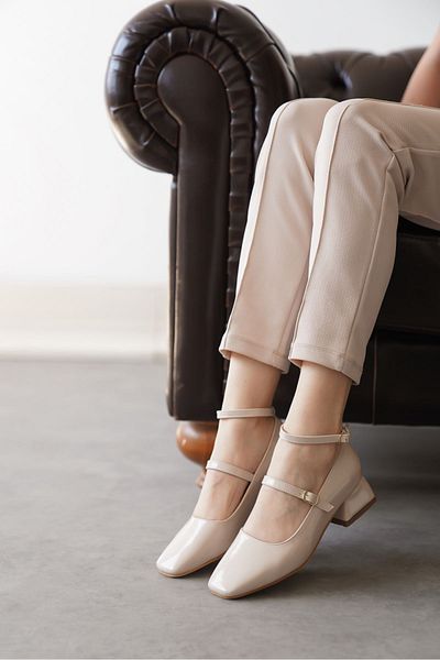 GOFFSHOES Pantofi Origo cu toc mic pentru femei - Piele lacuita