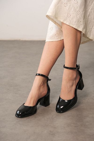 GOFFSHOES Pantofi cu toc Penida Platform pentru dama - negru-brevet