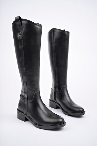 NOSEY SHOES MODEL ASHLEY CIZME CU FERMOAR LATERAL PÂNĂ LA GENUNCHI PIELE VERITĂ