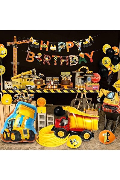 parti hediye sepeti Lüx Inşaat Temalı Doğum Günü Seti