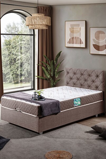 Setay Eylül Tek Kişilik Baza Başlık Seti, Kahverengi