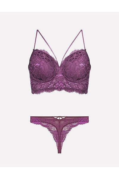 Bestin Set chiloți sutien fără suport Nurteks 4330 pentru femei-violet