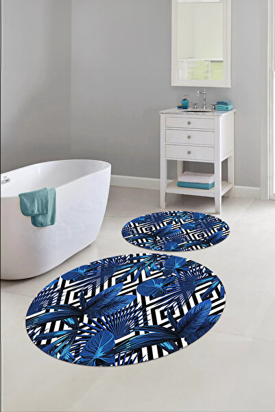 Napoli Home Σετ τουαλέτας με στάμπα με κλασικό λουλουδάτο σχέδιο, που πλένετα...