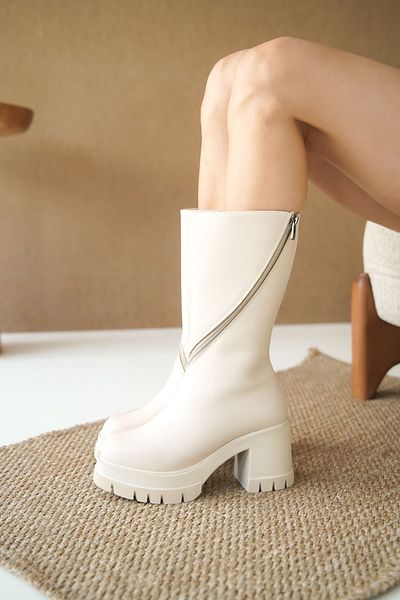 GOFFSHOES Michel Γυναικείες Μπότες Πλατφόρμας - Δερμάτινο δέρμα