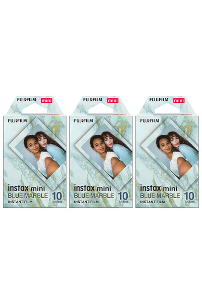 Fujifilm Instax Mini Blue Marble 10x3 Film Seti